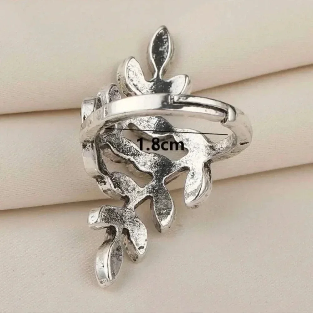 Colorful Stone Leaf Ring